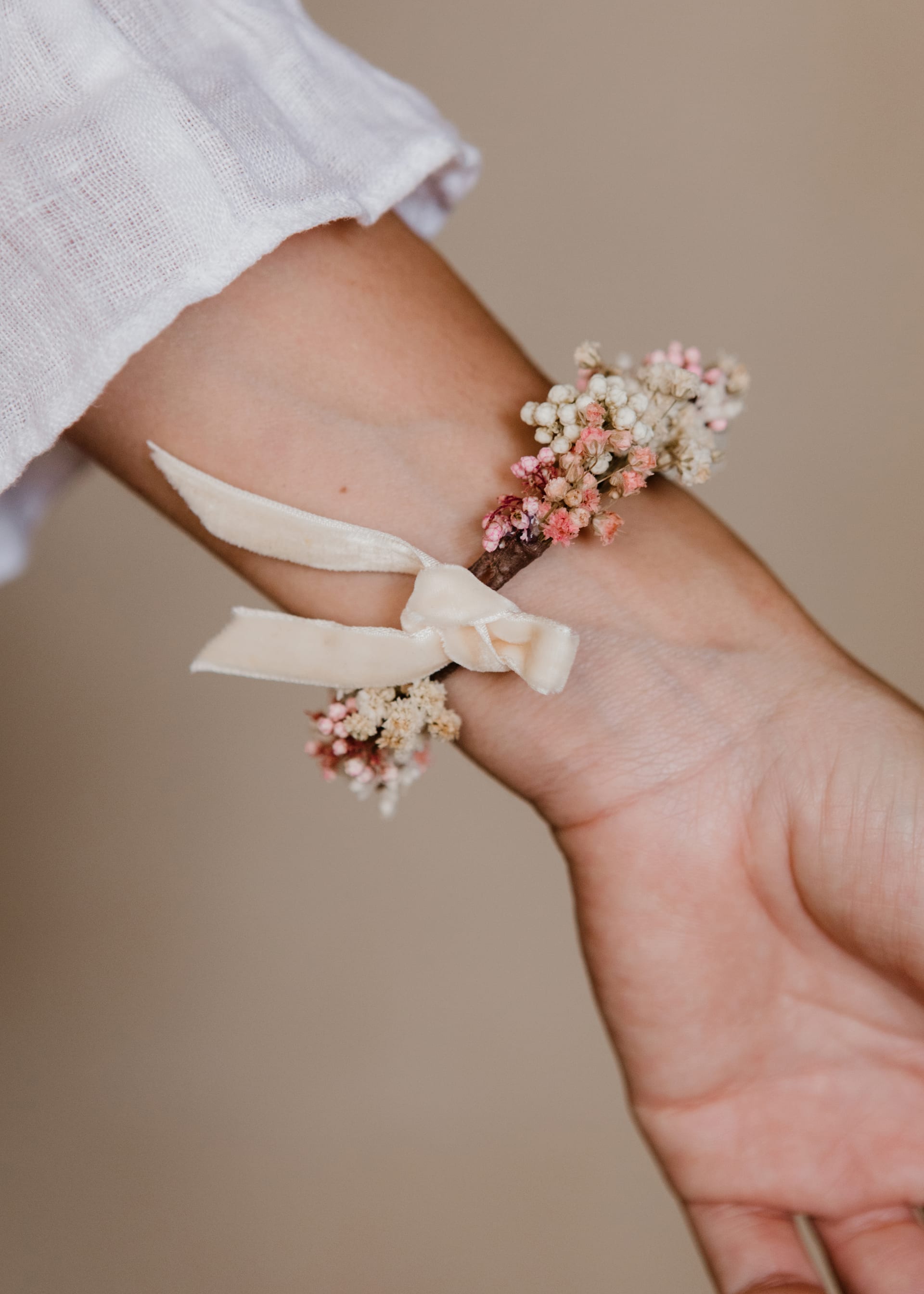 PULSERA FLORES PRESERVADAS PANICULATA