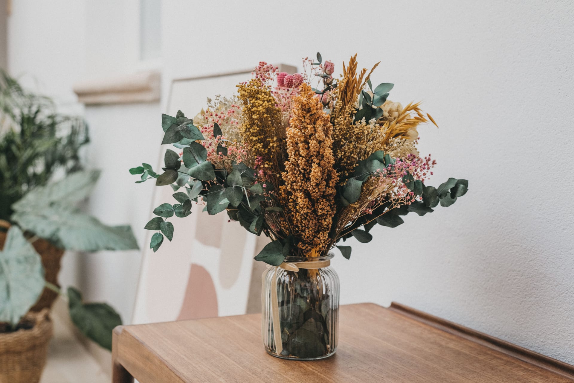 JARRÓN ESTÁNDAR DE FLORES PRESERVADAS